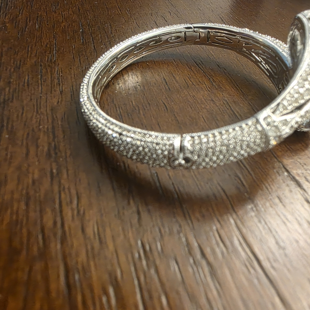 Source Unknown Silver Crystal Bracelet - image 7